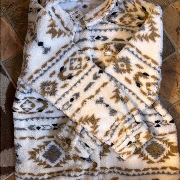 Women's Sherpa Half-zip Pullover Jacket - Picture 2 of 4